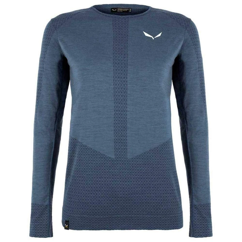 Salewa Zebru Responsive Long Sleeve Women'S Tee, Dark Denim, L, Female