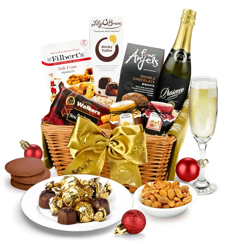Windermere Prosecco Hamper - Premium Sparkling Wine Gift Set with Artisan Chocolates, Shortbread, Jam - Luxury Prosecco Gift Basket for Her, from Regency Hampers