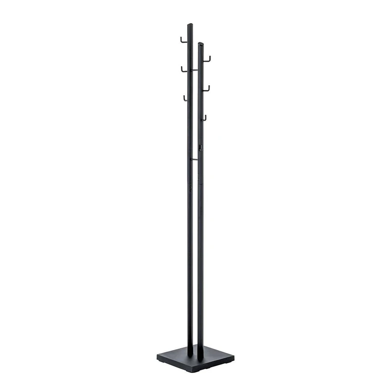 HAKU Möbel hall-tree black, metal - Size: W 29 cm x H 176 cm x D 29 cm, Style: Modern