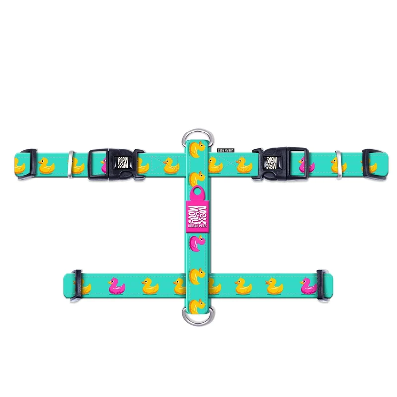 Max & Molly Dog Harness in H-Shape, Ultra Comfortable Neoprene Harness for Large Dogs, Ducklings/L, Padded, Safe & Ultralight - Comfort for Your Faithful Companion