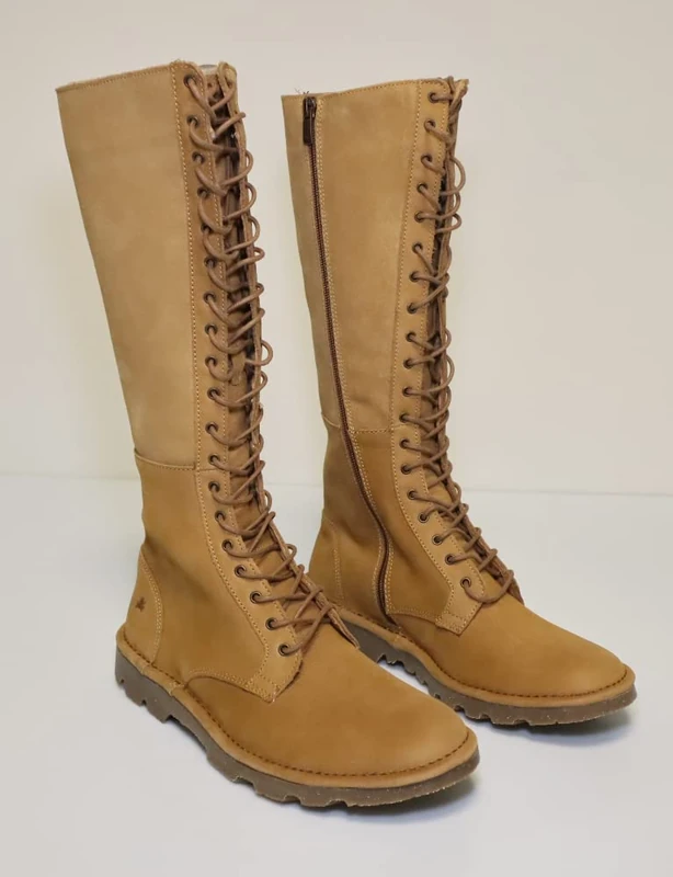 El Naturalista Women's N5533 Pleasant-lux Suede Camel/Forest Mid Calf Boot, 5 UK