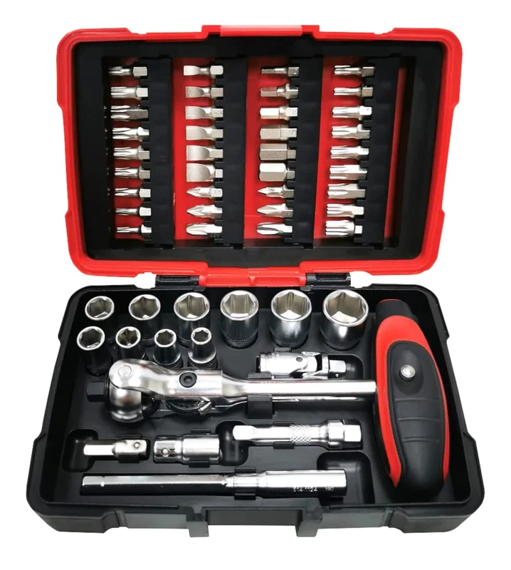 KS Tools 922.0651 922.0651 Ultimate Socket and Bit Set 1/4 Inch 52 Pieces with Modifix Ratchet