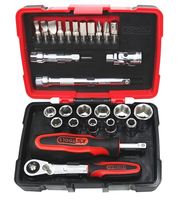 KS Tools 922.0626 922.0626 - Ultimate Sockets and Accessories Set 1/4 Inch 27 Pieces