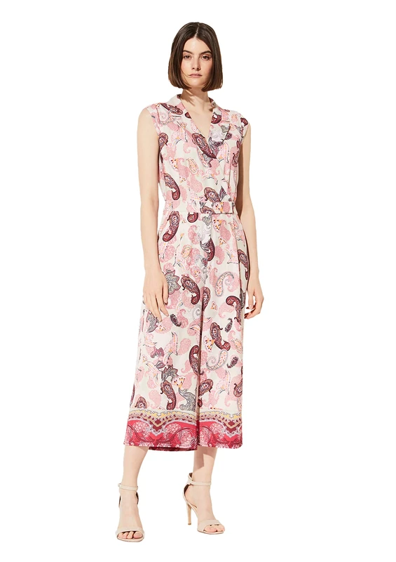 Comma Women's 81.005.85.2510 Overall 3/4 Jumpsuit, 40d2, 42