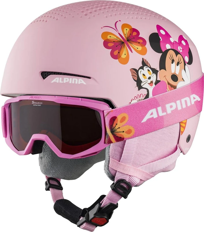 ALPINA Unisex - Children, ZUPO DISNEY SET ski helmet, Minnie Mouse, 51-55 cm