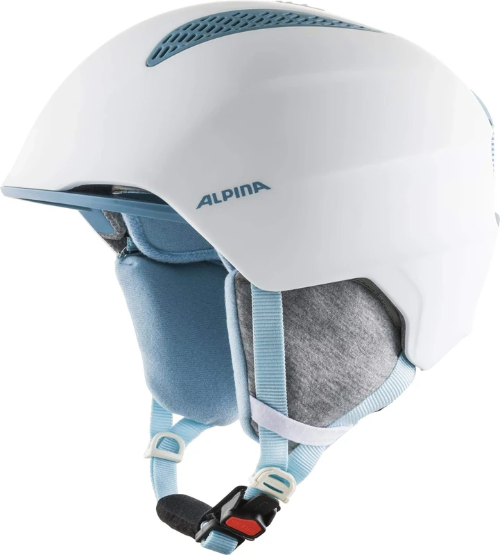 ALPINA Unisex - Children, GRAND JR ski helmet, white-skyblue, 54-57 cm