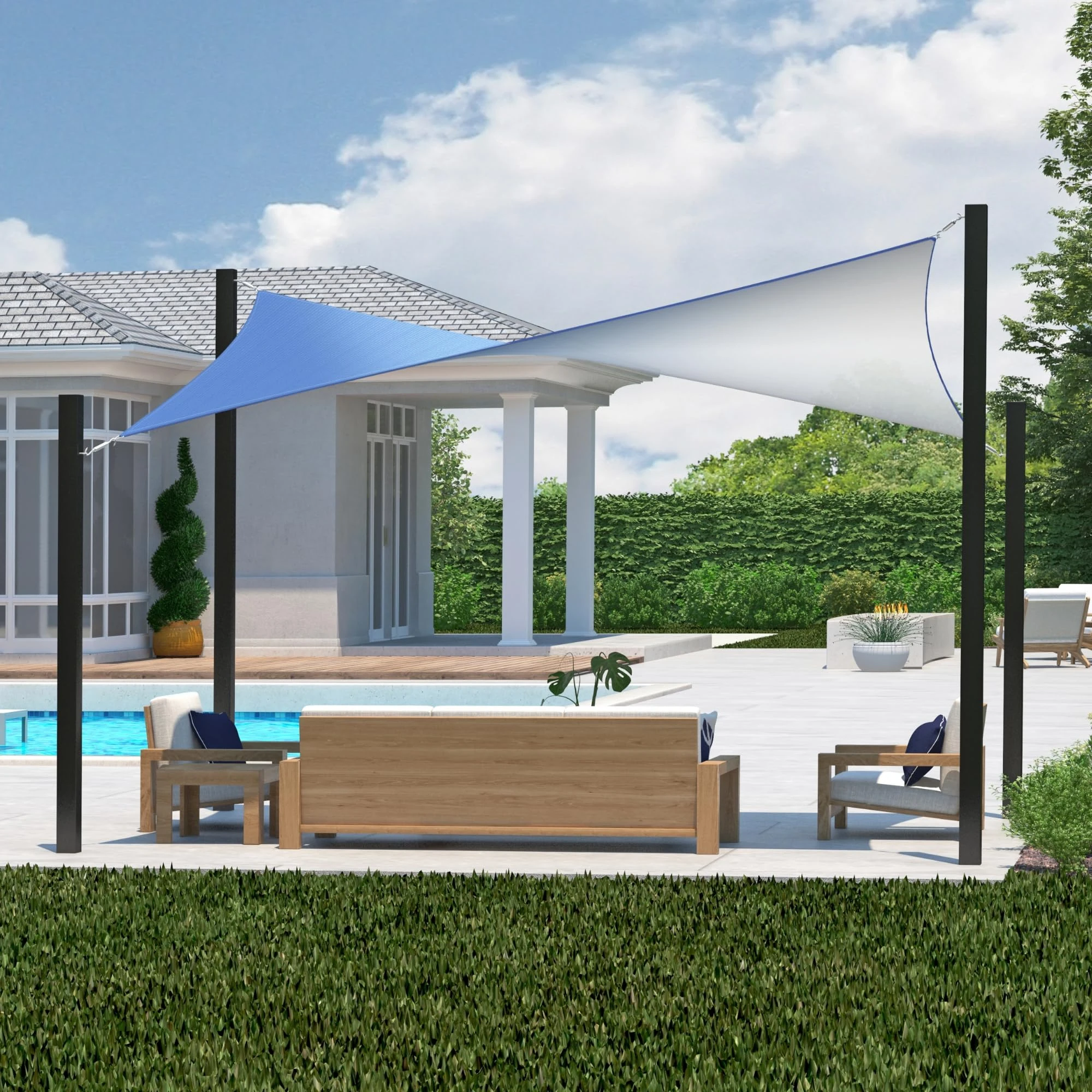 Coolaroo Santorini DualShade 481872 Rectangular Sun Shade