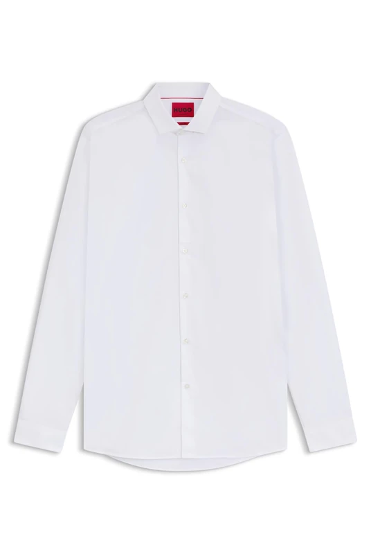 HUGO Mens Erondo Shirt, White (Open White 199), 15.5 UK