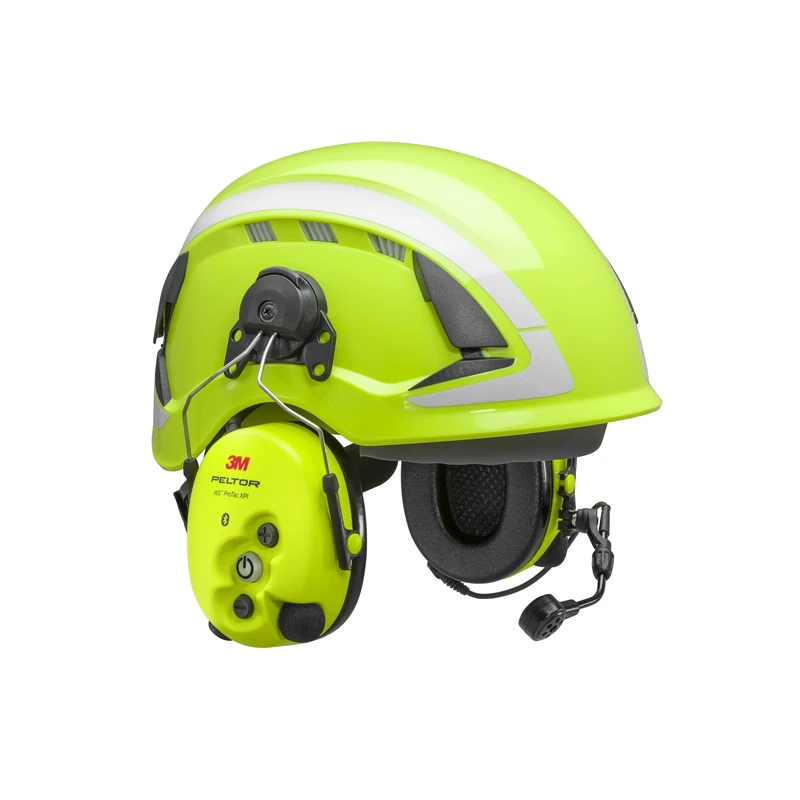 3M PELTOR WS ProTac XPI Level Dependent Bluetooth Headset, Yellow, Hard Hat Attached, MT15H7P3EWS6