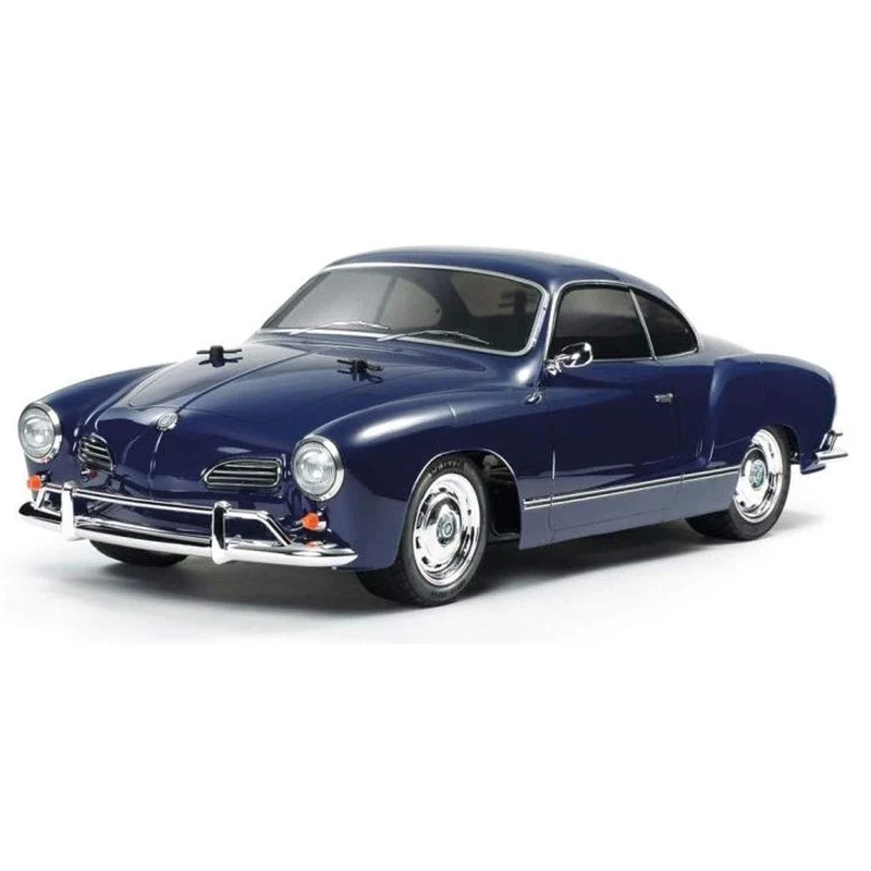 TAMIYA 58677 Volkswagen 1:10 VW Karmann GHIA (M-06L), Remote Control Car, RC Vehicle, Model Building, Assembly Kit, Hobby, Crafts, Blue