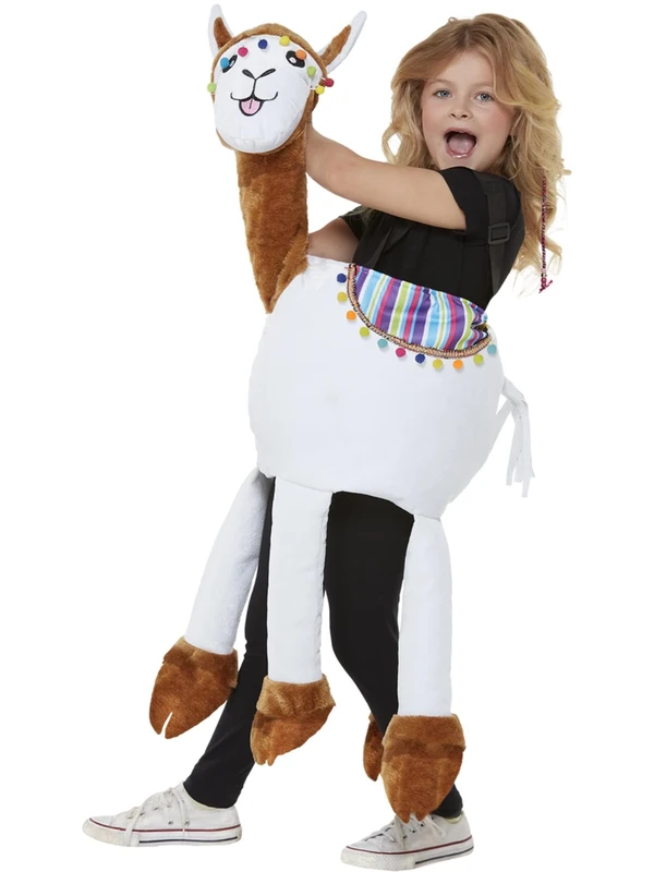 Smiffys Ride In Llama Costume Adjustable Padded Tabard, Children's Animal Fancy Dress, Animal Dress Up Costumes
