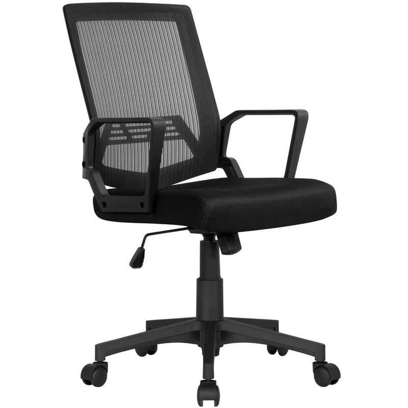 Yaheetech Executive Office Chair Adjustable Swivel Computer Chair Comfy Mesh Desk Chair with Lumbar Back Support and Arms on Wheels for Manager Work or Students Study