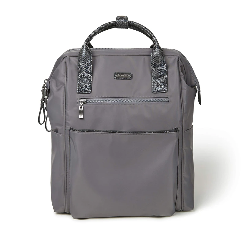 Baggallini Soho Backpack, Smoke/Faux Python, One Size
