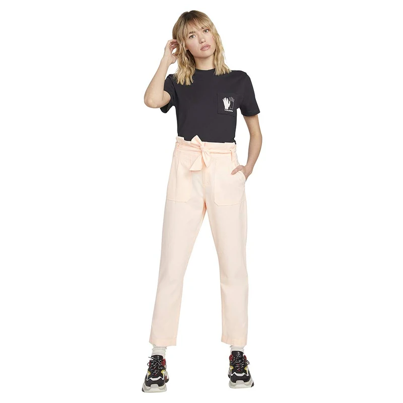 Volcom Pap Bag Pant Women's Trousers, womens, Trouser, B1112050, Light Peach, 25