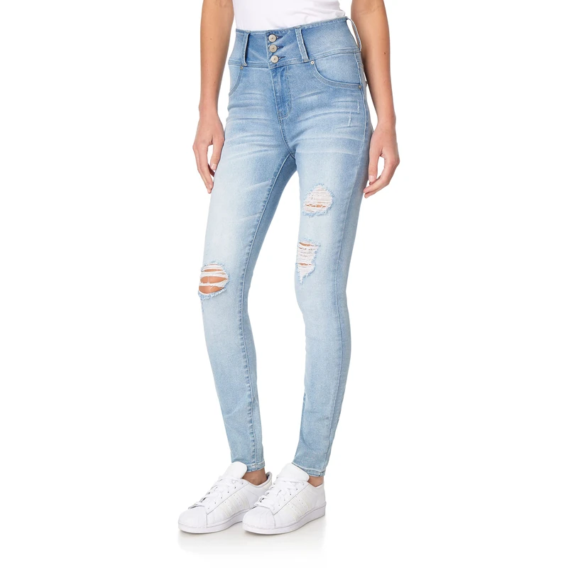 WallFlower Women's High-Waisted Sassy InstaSoft Skinny Jeans, Taffy, 11