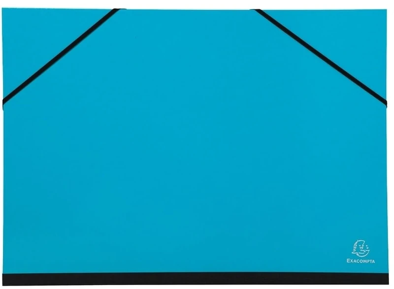 Exacompta - Ref. 25629E - Set of 5 Iderama drawing boxes - with rubber bands - white paper interior - canvas back - dimensions 26 x 33 cm - formats to file A4 and 240 x 320 mm - assorted colors