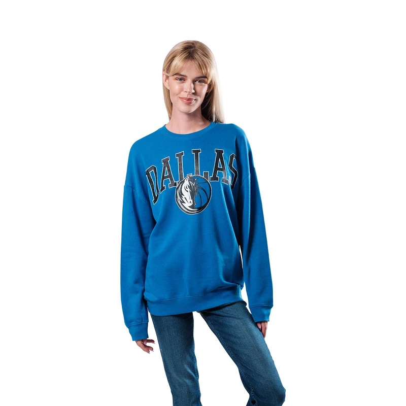 Ultra Game Women's Extra Soft Fleece Distressed Oversized Pullover Sweatshirt, Team Color, XL