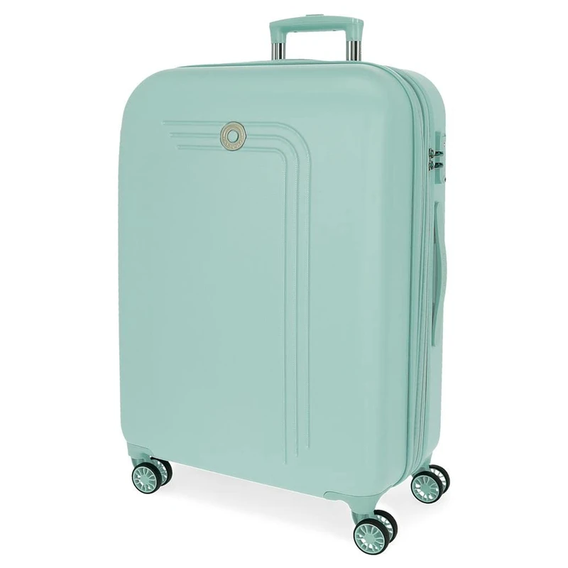 Movom Riga Green Medium Suitcase 49x70x27 cm Rigid ABS Combination lock 72L 3.9 Kg 4 Double Wheels