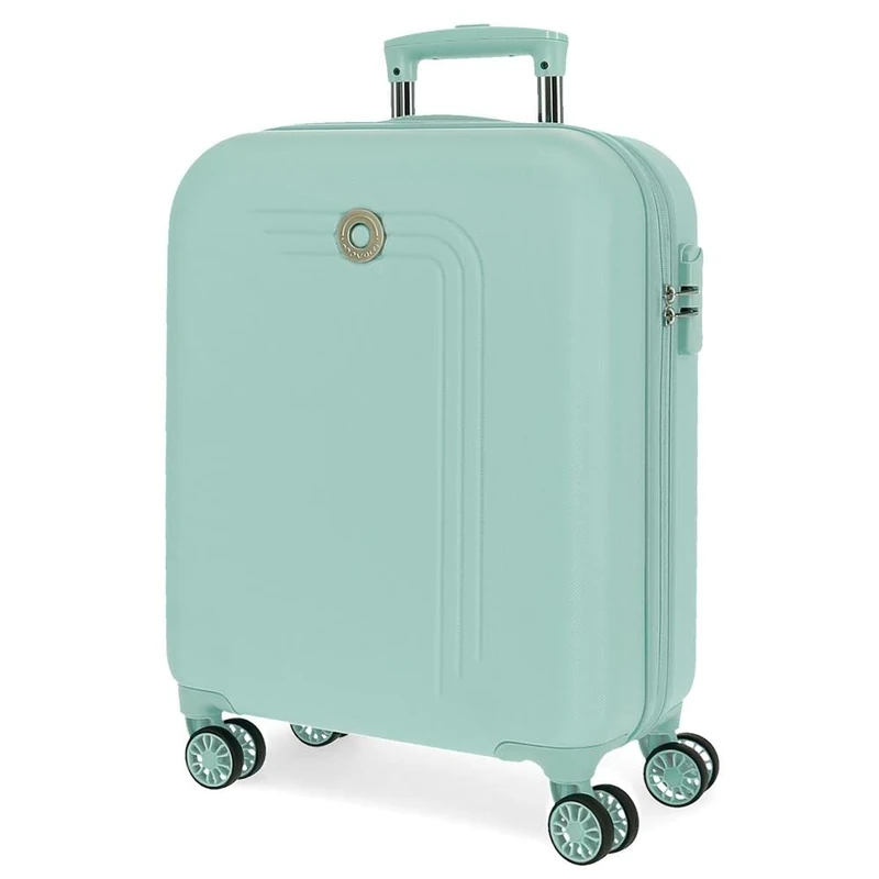 Movom Riga Green Cabin Suitcase 40x55x20 cm Rigid ABS Combination lock 37 Litre 2.8 Kg 4 Double Wheels Hand Luggage