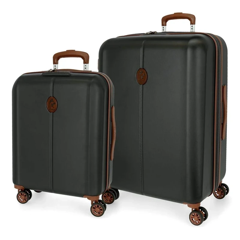 El Potro Ocuri Grey Luggage Set 55/70 cm Rigid ABS TSA lock 118 Litre 4 Double Wheels Hand Luggage