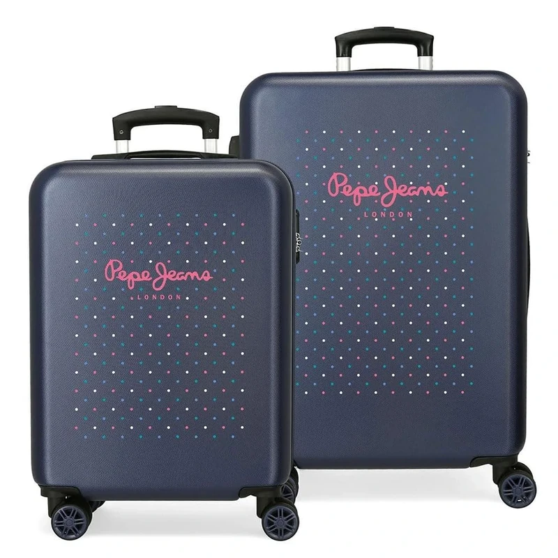 Pepe Jeans Molly Multicoloured Luggage Set 55/68 cm Rigid ABS Combination lock 104 Litre 4 Double Wheels Hand Luggage
