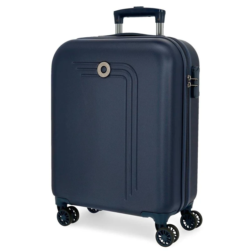 Movom Riga Blue Cabin Suitcase 40x55x20 cm Rigid ABS Combination lock 37 Litre 2.8 Kg 4 Double Wheels Hand Luggage