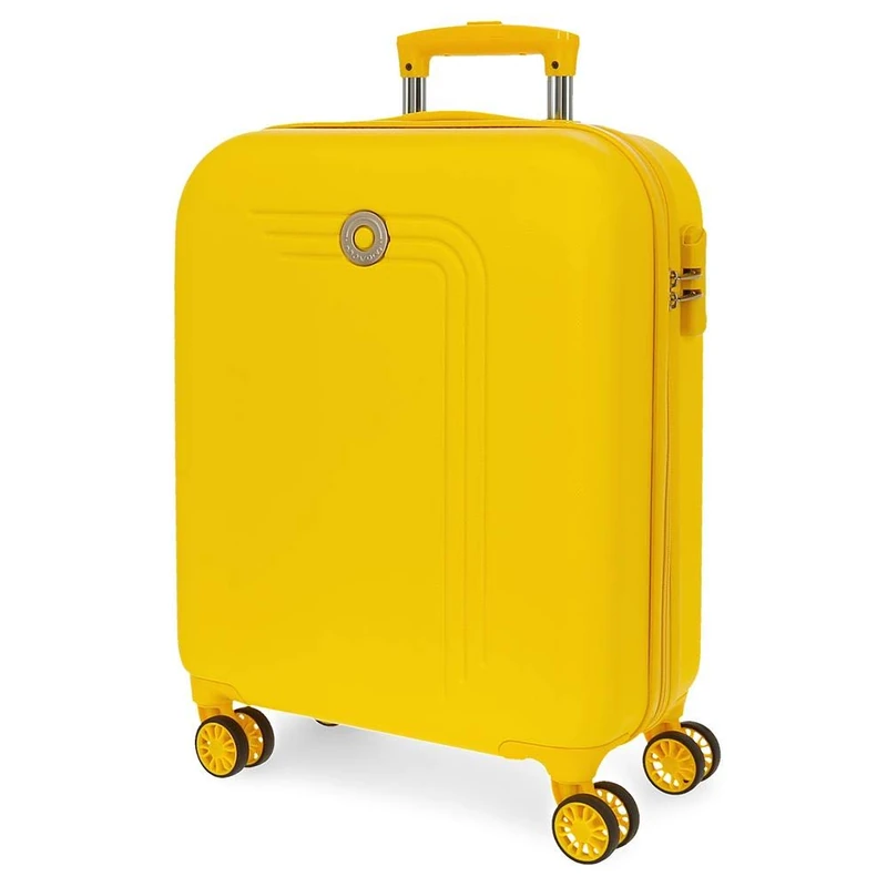 Movom Riga Yellow Cabin Suitcase 40x55x20 cm Rigid ABS Combination lock 37 Litre 2.8 Kg 4 Double Wheels Hand Luggage