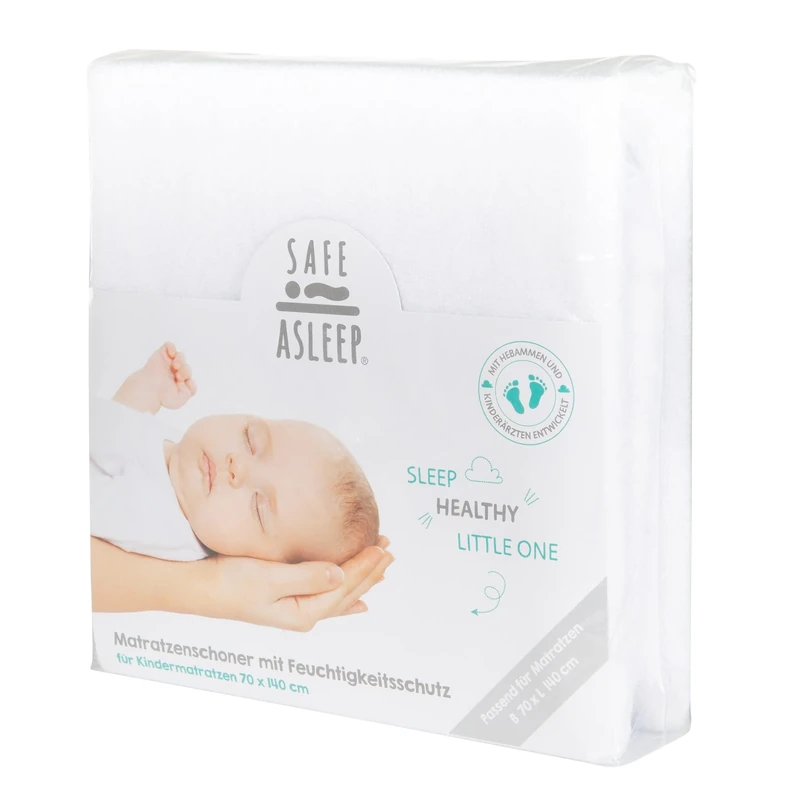 roba 204201FRWE Fitted Sheet with Moisture Protection 70 x 140 cm White