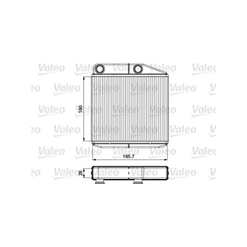 Valeo 811502 Interior Heating Heat Exchanger Heater Aluminium 185.7mm 160mm 26mm