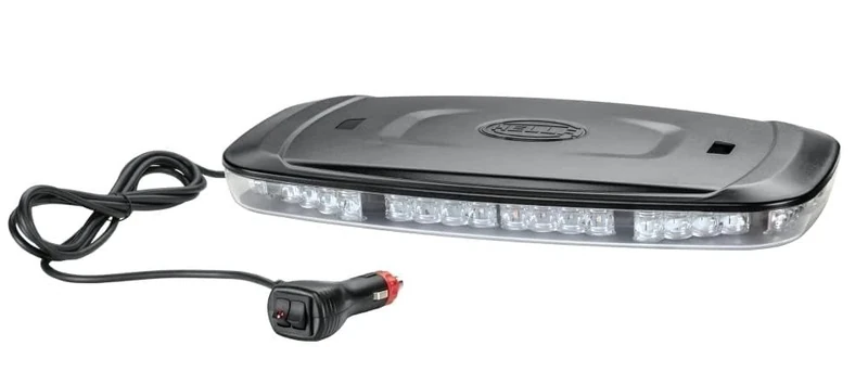 HELLA 2RL 014 565-021 LED-Warning Light - Mini Lightbar - 12/24V - Yellow - Magnet Mount - Cable: 2500mm - mounting