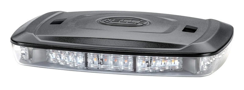 HELLA 2RL 014 566-001 LED-Warning Light - Micro Lightbar - 12/24V - Yellow - Screw Connection - Cable: 500mm - mounting