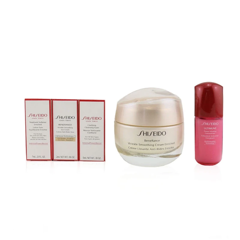 Shiseido Benefiance Wrinkle Smoothing Enriched Face Care Kit 74ml