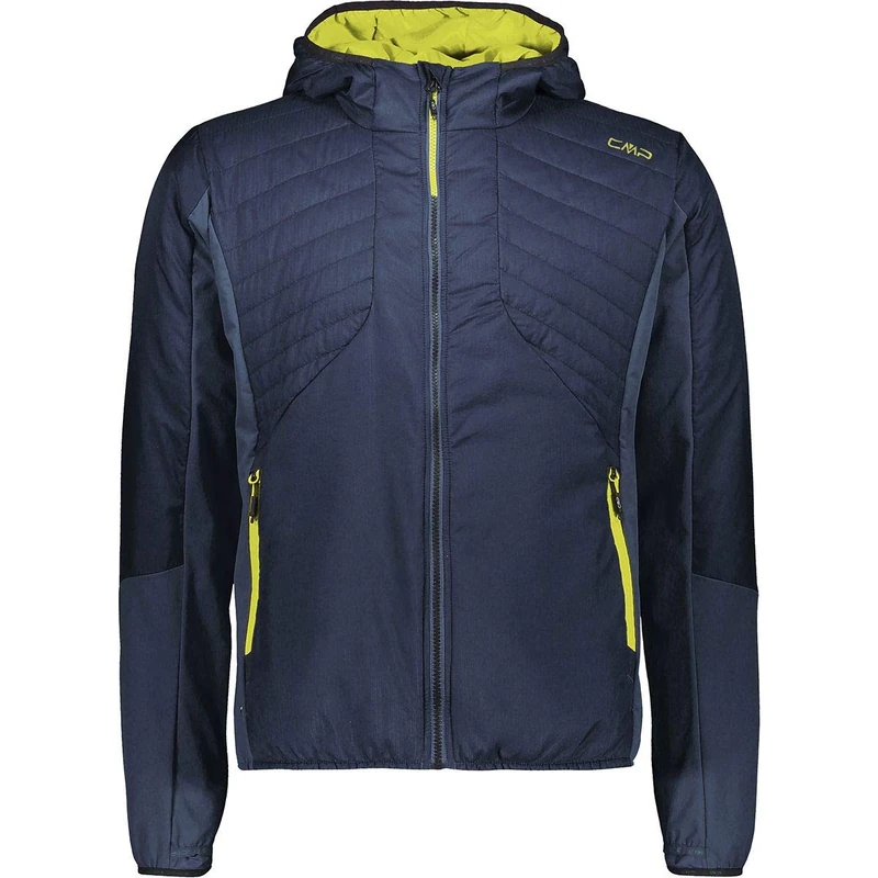 CMP Men's Hooded Jacket, Extra Light and Padded with Primaloft Black Eco Jacket