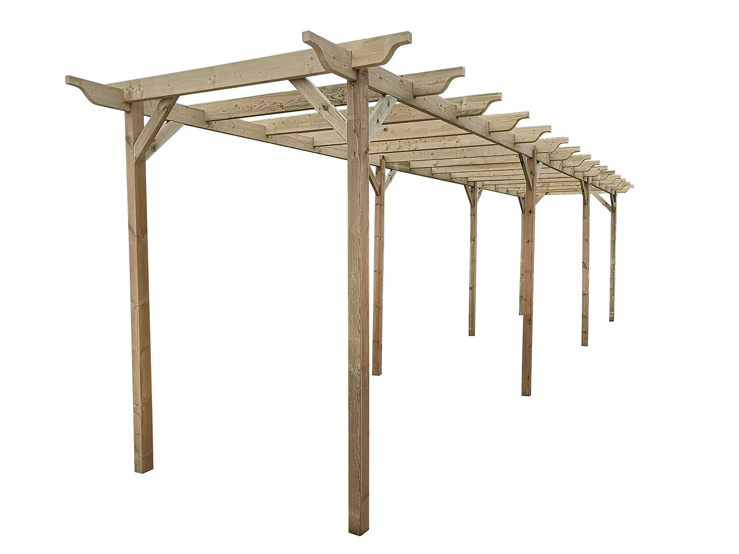 Garden Wooden Pergola Kit - Exclusive Pergola Range - 9 Designs - 42 Size Kits (3m x 4.2m (with 4 posts), Orchid Design)