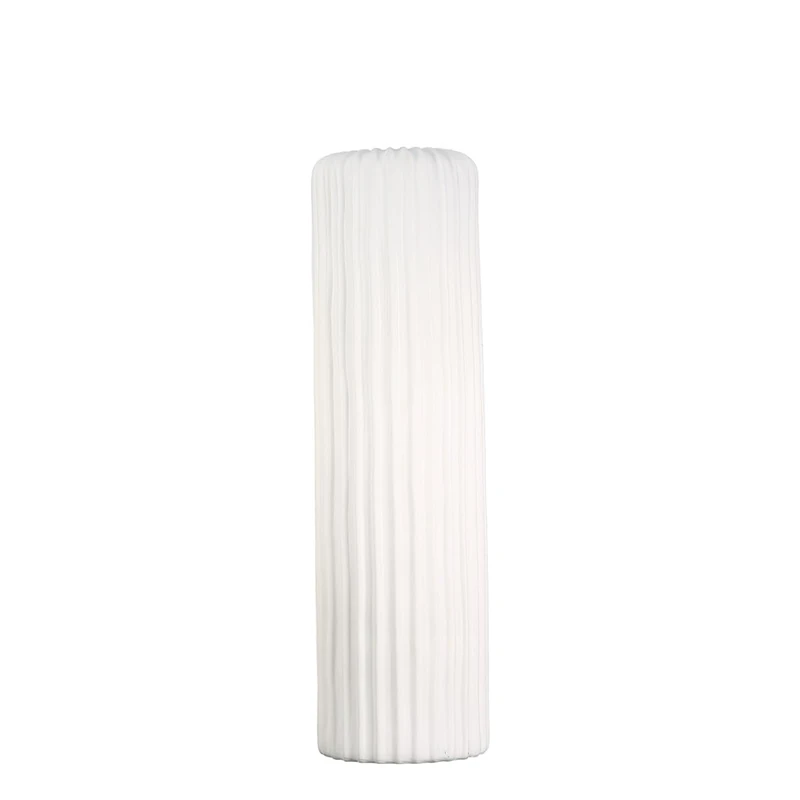 Casablanca Fjord Vase Ceramic White Matt with Grooved Structure Height 76 cm - Image 1
