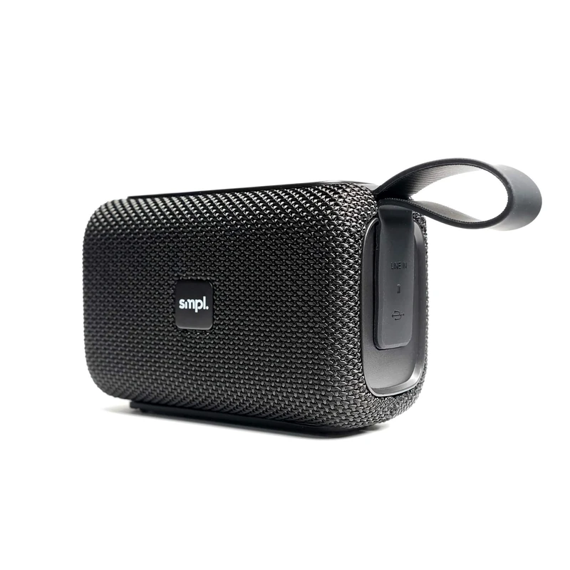 Smpl Wireless Bluetooth Speaker - Superior Stereo Sound & Built-in Microphone, IPX6 Waterproof, Dustproof, Crashproof, 8 Hrs Battery Life - Black