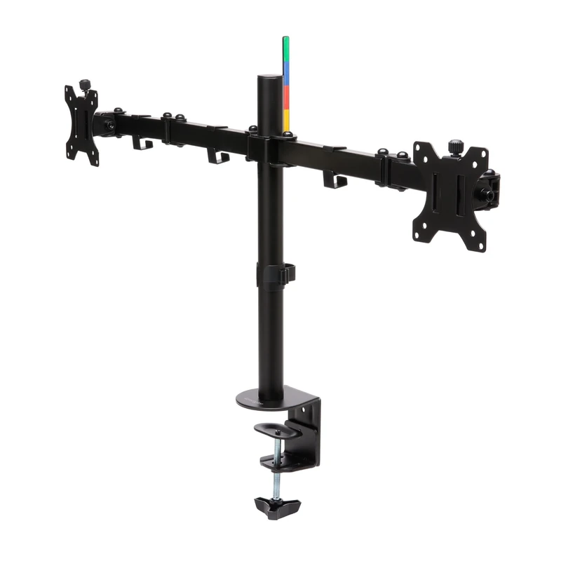 Kensington Smart Fit Dual Monitor Mount for Upto 32 Inch LCD LED Monitor Computer PC Screens, Ergonomic Double Arms Stand Desk Mount Bracket Tilt 45 Degree Swivel 90 Degree Rotate 180 Degree, Black