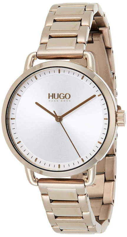 HUGO Analogue Quartz Watch for Women with Beige Stainless Steel Bracelet, 1540056