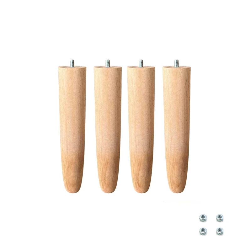 Cortassa Set of 4 Slatted Base Legs Universal Bed in Beech Wood (32 cm), Brown