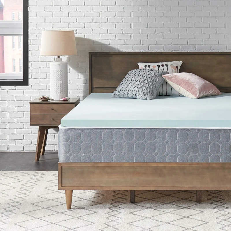 Sealy TrueForm 2" Memory Foam Mattress Topper, King, Blue