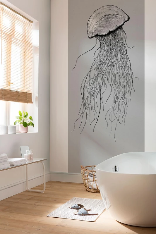 Komar Fleece Photo Wallpaper - Jellyfish Panel - Size 100 x 250 cm (Width x Height) - Wall Wallpaper Living Room Bedroom Office Hallway Decoration Wall Picture - P081-VD1