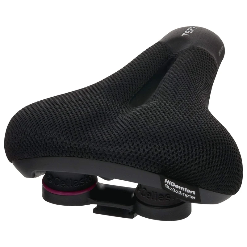 Terry Fisio ClimaVent 423 003 75 Gel Women's Saddle with Light FeC Steel Frame and ClimaVent Upper Material in Black, Seat Width: 9 cm - 12 cm