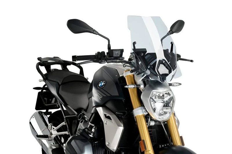 Puig 3626W Windshield Naked New Generation Touring for Motorcycles with original BMW support Clear