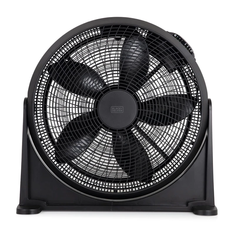 BLACK+DECKER 2-in-1 High Velocity Circulator Fan, 3 Speed Settings, 8 Hour Timer with Remote control, 20”, 70W, Black, BXFF53001GB