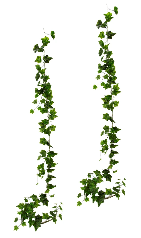 Flair Flower Mini Garland Ivy Bush Hanger Wall Decoration Leaves Unechte Flower Artificial Plant Floristry Textile Hanging Vine, Polyester, Green, 170x13x7 cm - Image 1