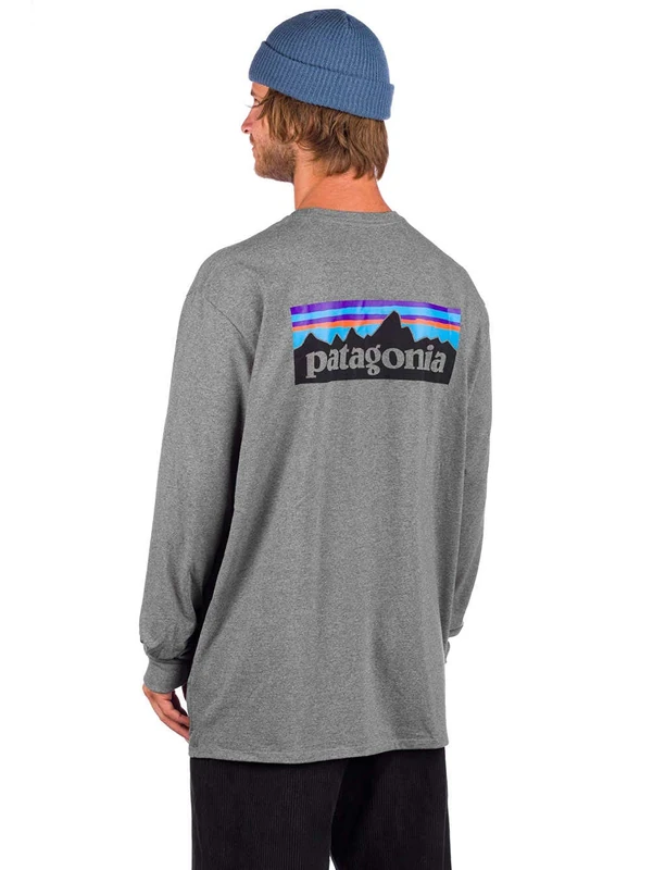 Patagonia 38518-GLH M's L/S P-6 Logo Responsibili-Tee T-shirt Men's black S - Image 1
