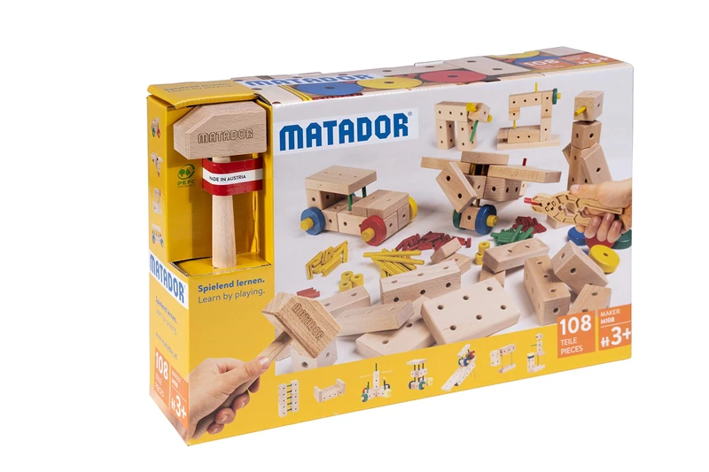 Matador 21108 M108 Construction Kit for Ages 3 Years and Above Wood-Coloured