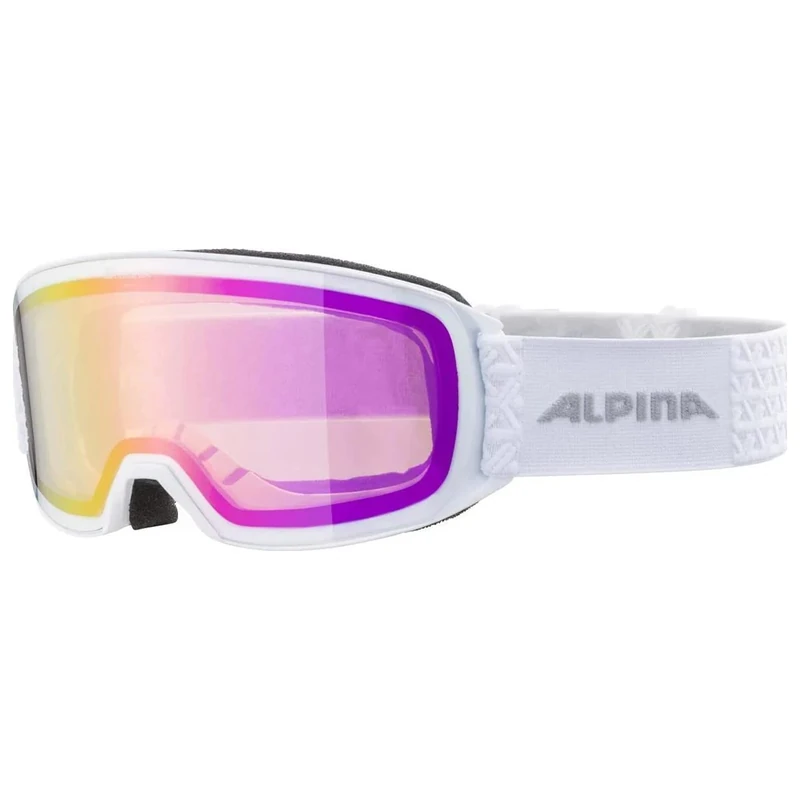 ALPINA Unisex - Adult, NAKISKA Q-LITE ski goggles, white, One Size