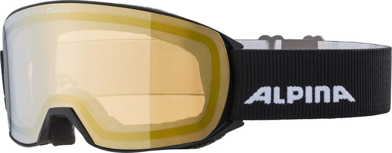 ALPINA Unisex - Adult, NAKISKA Q-LITE ski goggles, black, One Size