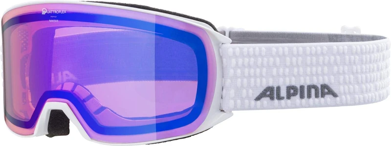 ALPINA Unisex - Adult, NAKISKA QHM ski goggles, white, One Size